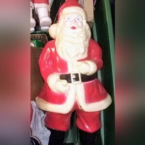 Blow Santa Claus vintage blown plastic